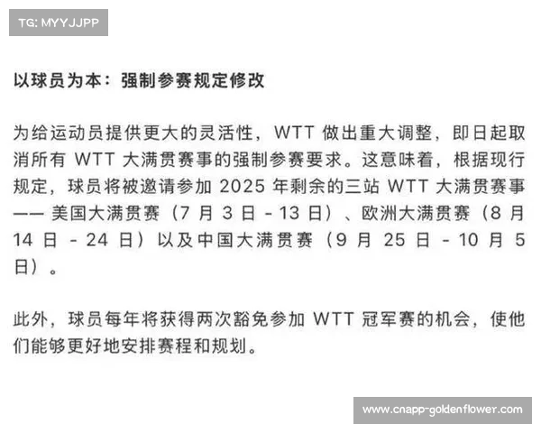 WTT总决赛奖金池提升，赛事吸引力增强